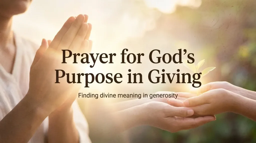 Prayer for God’s Purpose in Giving